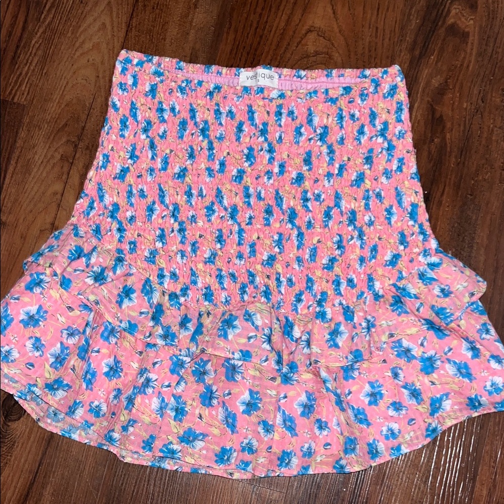 Vestique Vibrant Floral Mini Skirt
